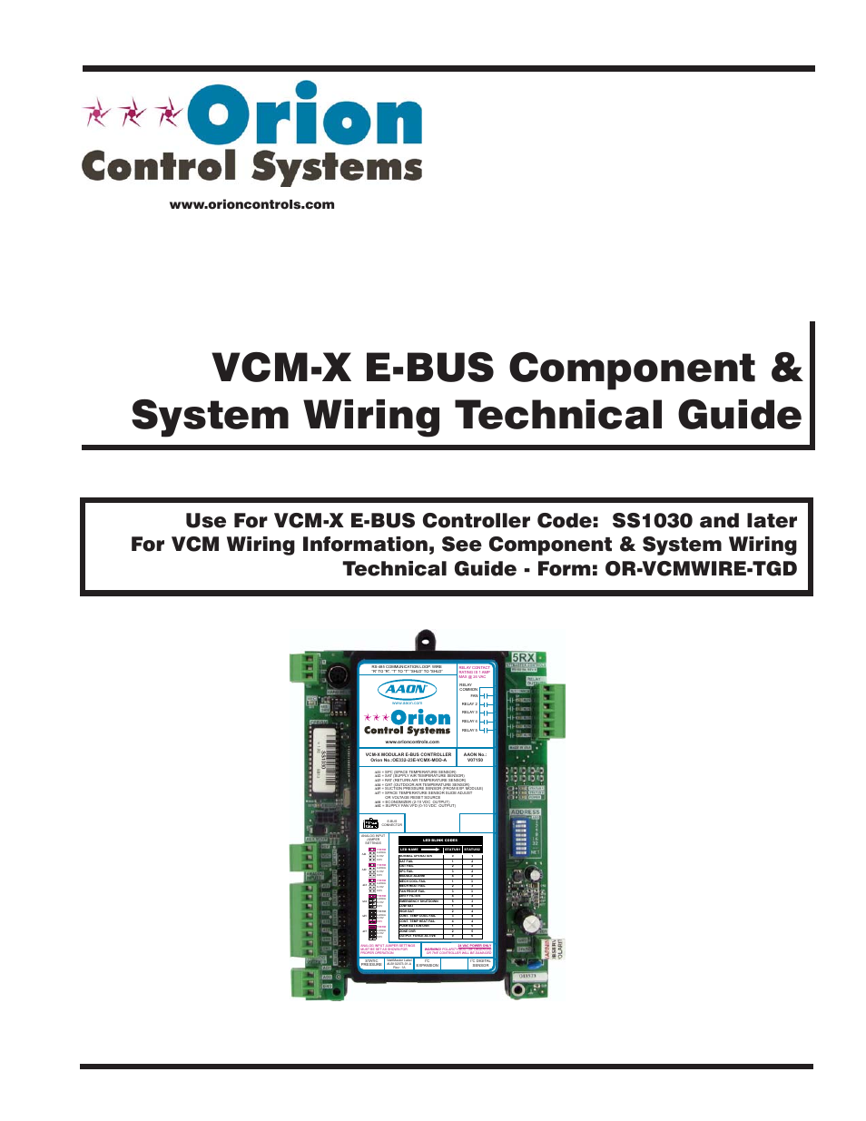 Orion System VCM-X E-BUS Component User Manual | 128 pages