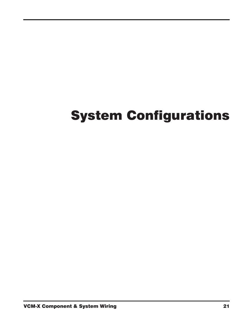 System configurations | Orion System VCM-X E-BUS Component User Manual | Page 21 / 128