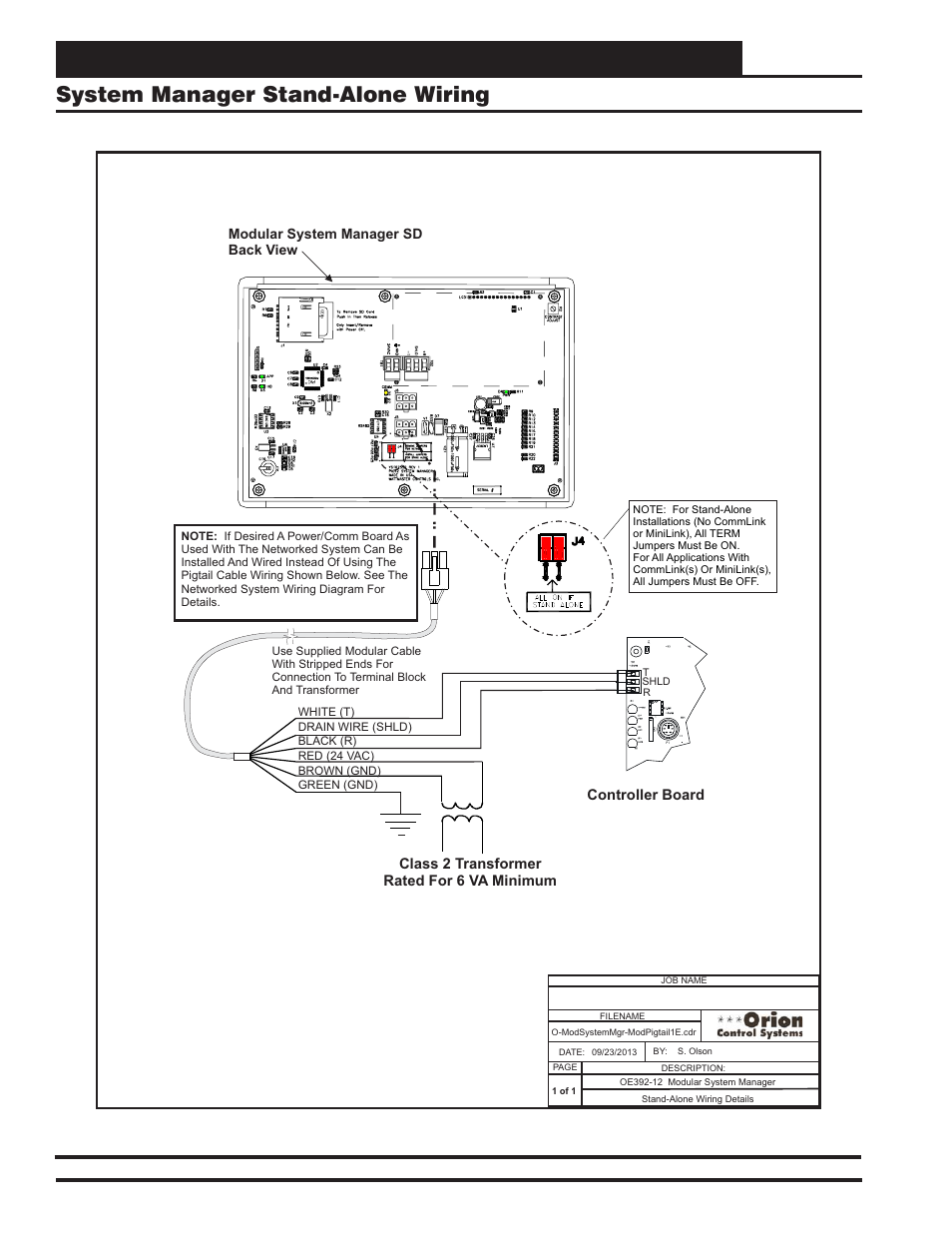 Communication devices, System manager stand-alone wiring, Vcm-x component & systems wiring 70 | Orion System VCM-X E-BUS Component User Manual | Page 70 / 128