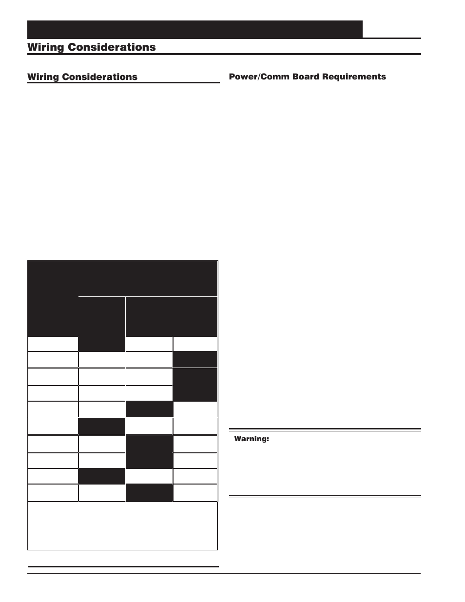 System installation, Vcm-x component & systems wiring 8, Wiring considerations | Power/comm board requirements | Orion System VCM-X E-BUS Component User Manual | Page 8 / 128