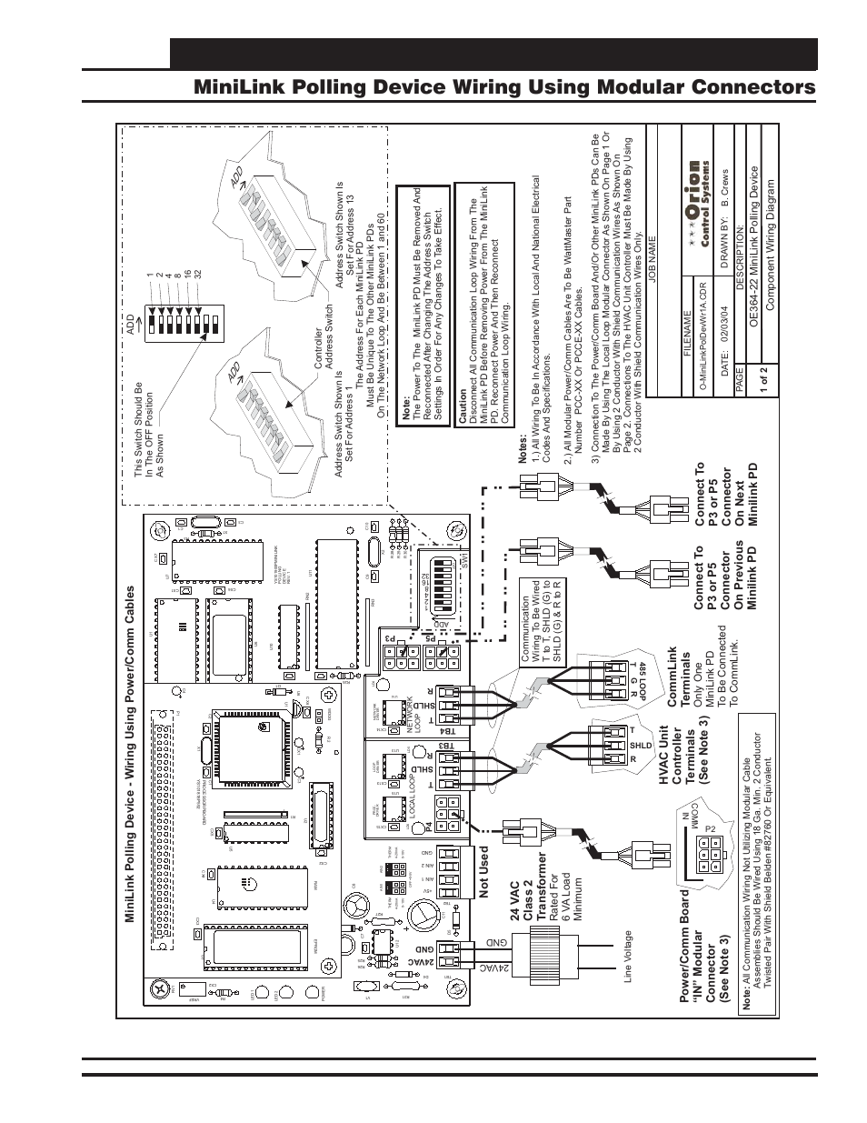 Communication devices, Vcm-x component & systems wiring 81, Philips | Commlink t erminals, 24 v a c class 2 t ransformer | Orion System VCM-X E-BUS Component User Manual | Page 81 / 128