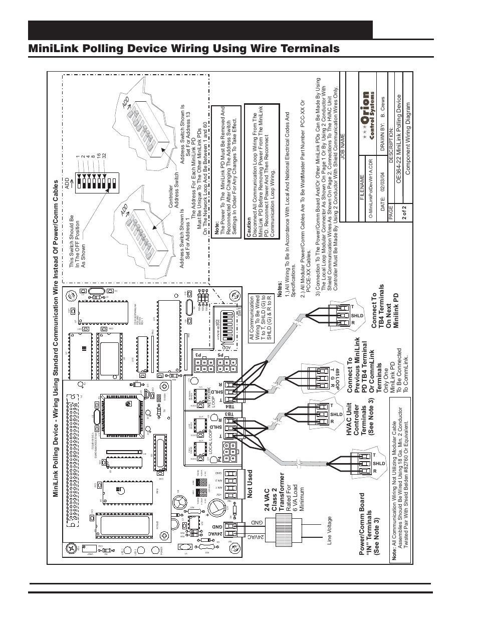 Communication devices, Vcm-x component & systems wiring 82, Philips | 24 v a c class 2 t ransformer | Orion System VCM-X E-BUS Component User Manual | Page 82 / 128