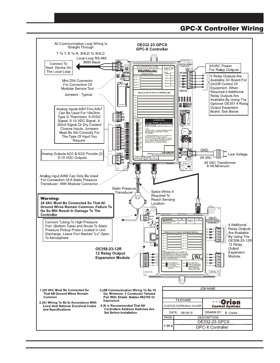 Orion System VCM-X E-BUS Component User Manual | Page 87 / 128