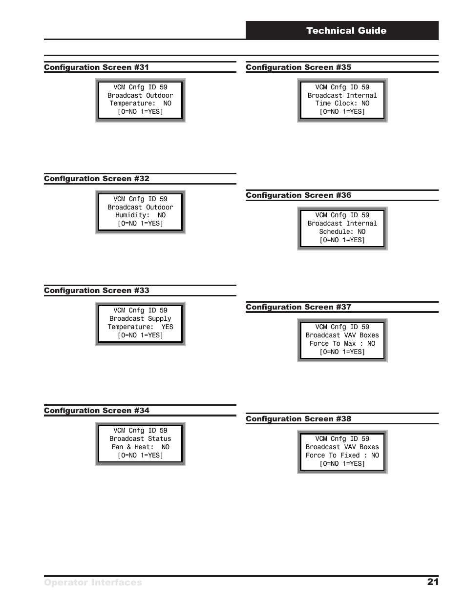 Operator interfaces technical guide 21 | Orion System VCM User Manual | Page 21 / 52