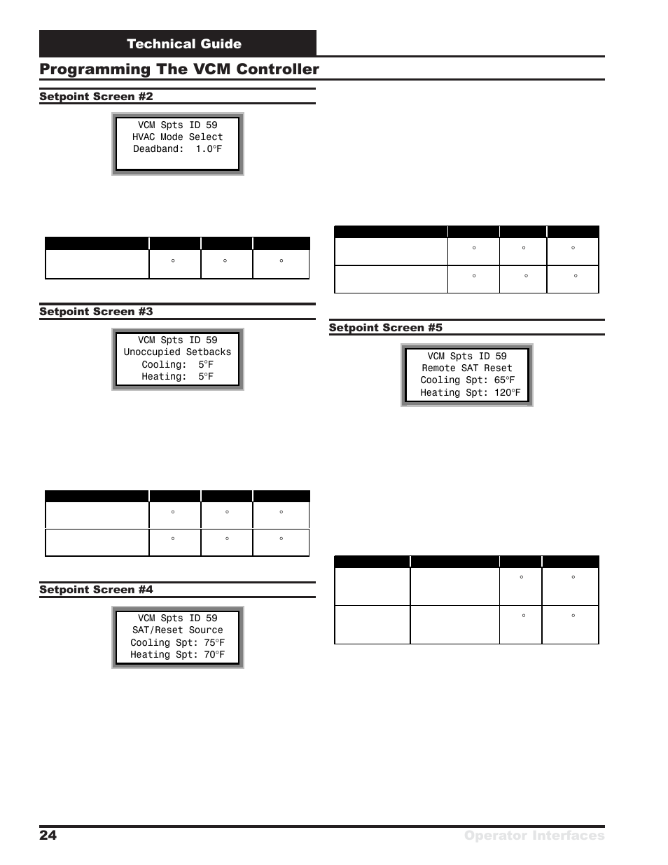 Programming the vcm controller, Technical guide operator interfaces 24 | Orion System VCM User Manual | Page 24 / 52