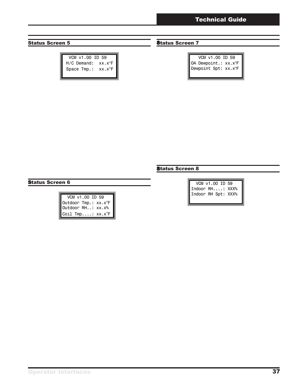 Operator interfaces technical guide 37 | Orion System VCM User Manual | Page 37 / 52
