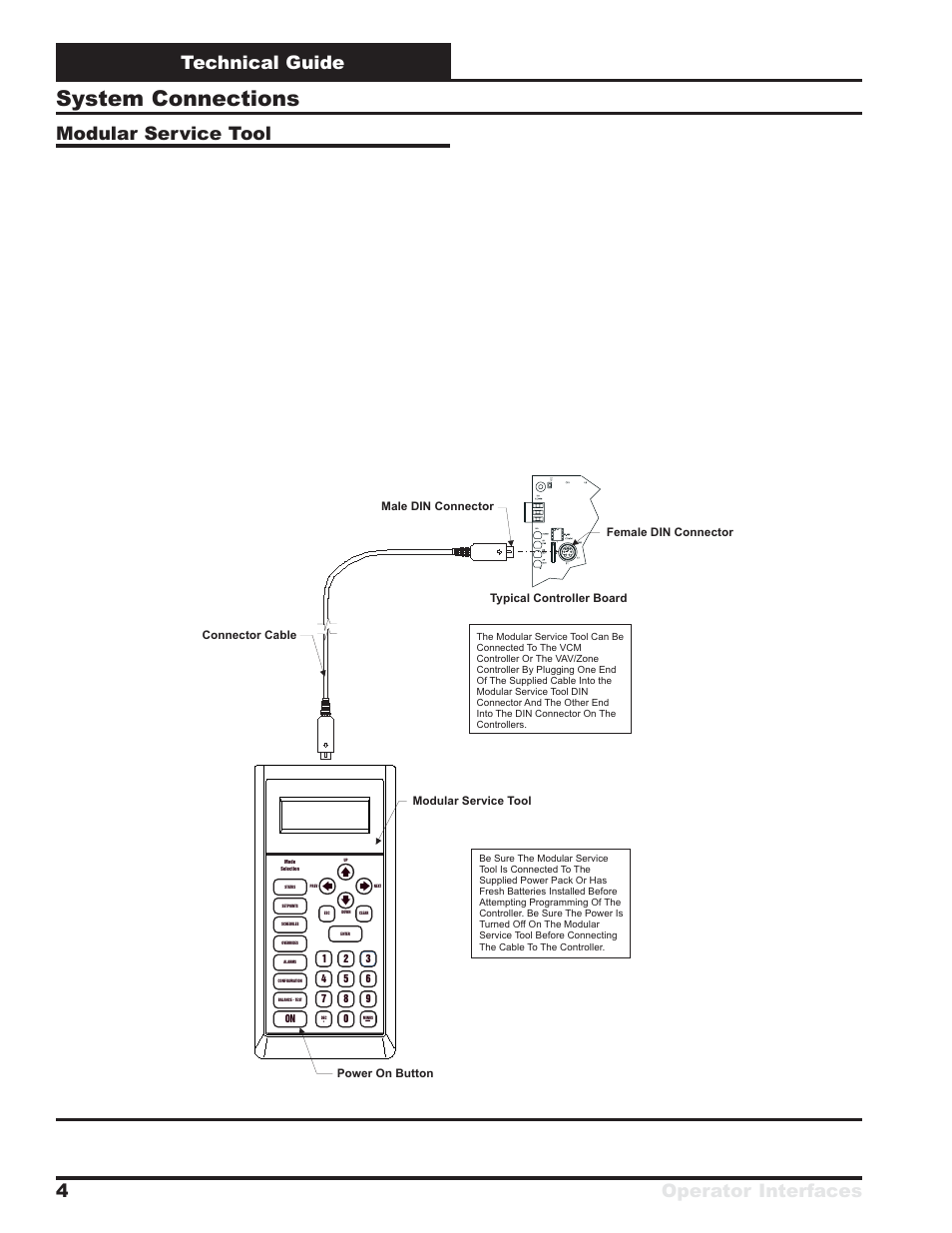 System connections, Figure 3: modular service tool | Orion System VCM User Manual | Page 4 / 52