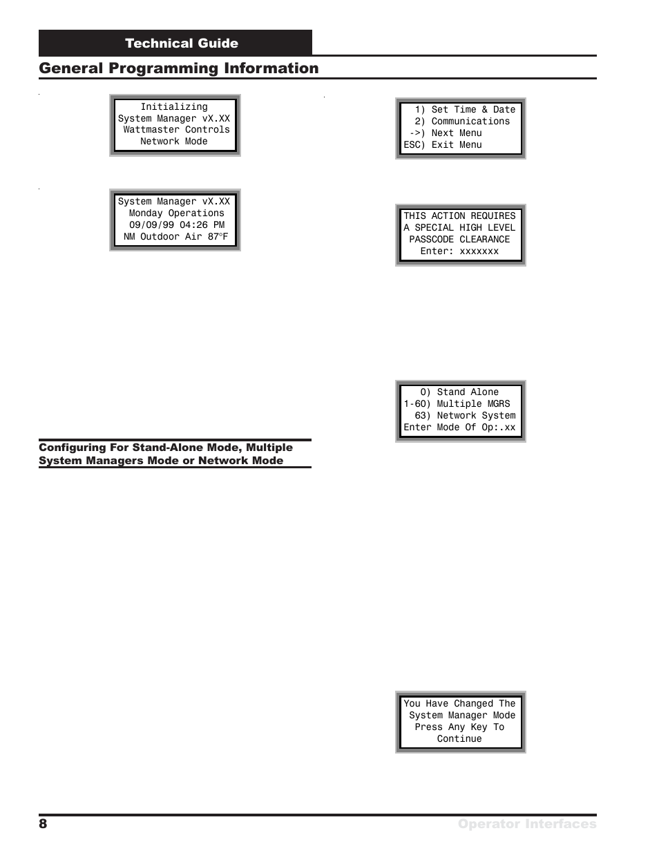 General programming information | Orion System VCM User Manual | Page 8 / 52