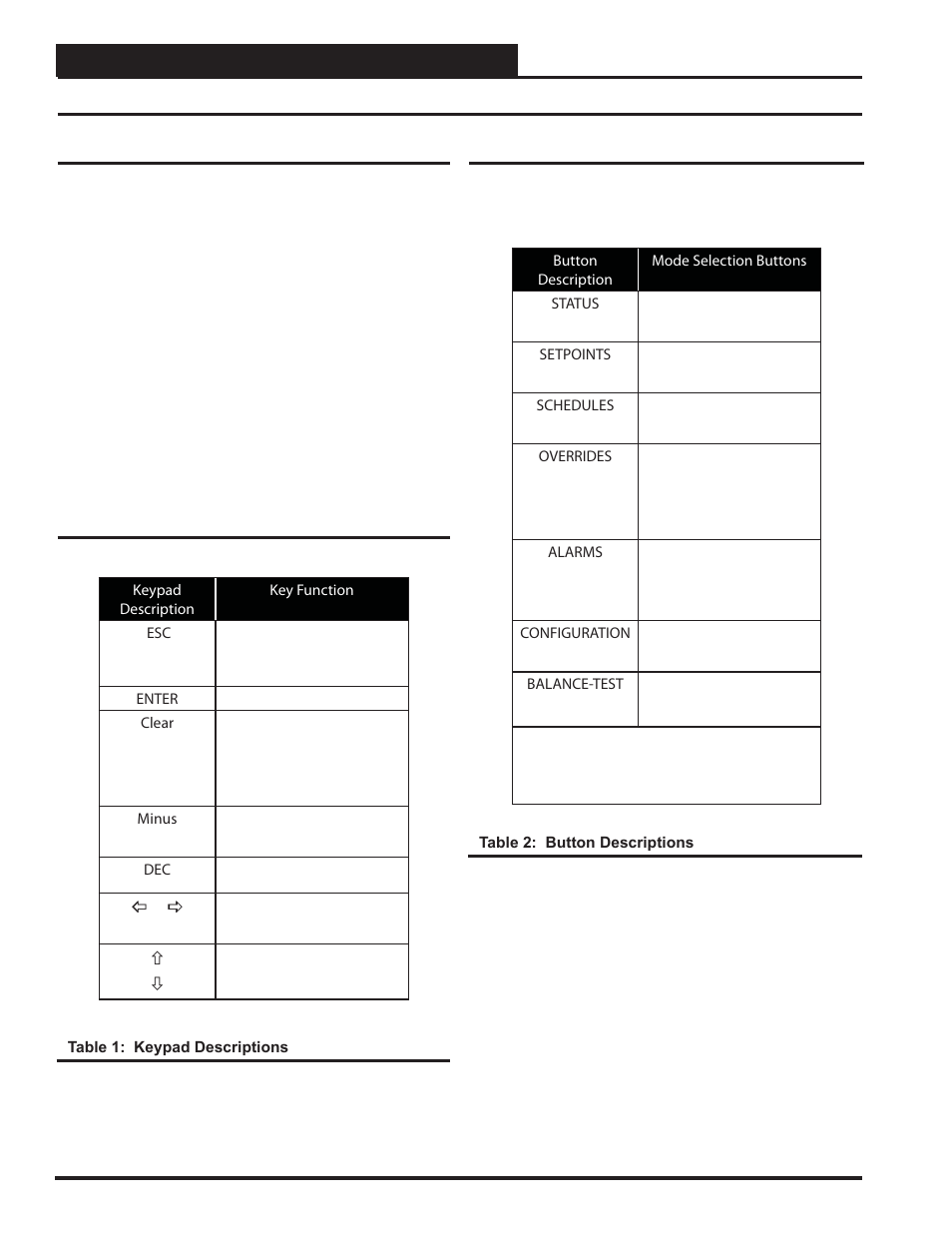 Modular service tool sd, Modular service tool keys, Vav/cav/mua operator interface sd 10 | Operator interfaces, Display screens & data entry keys, Mode selection buttons | Orion System VAV II Controller v.1 User Manual | Page 10 / 80