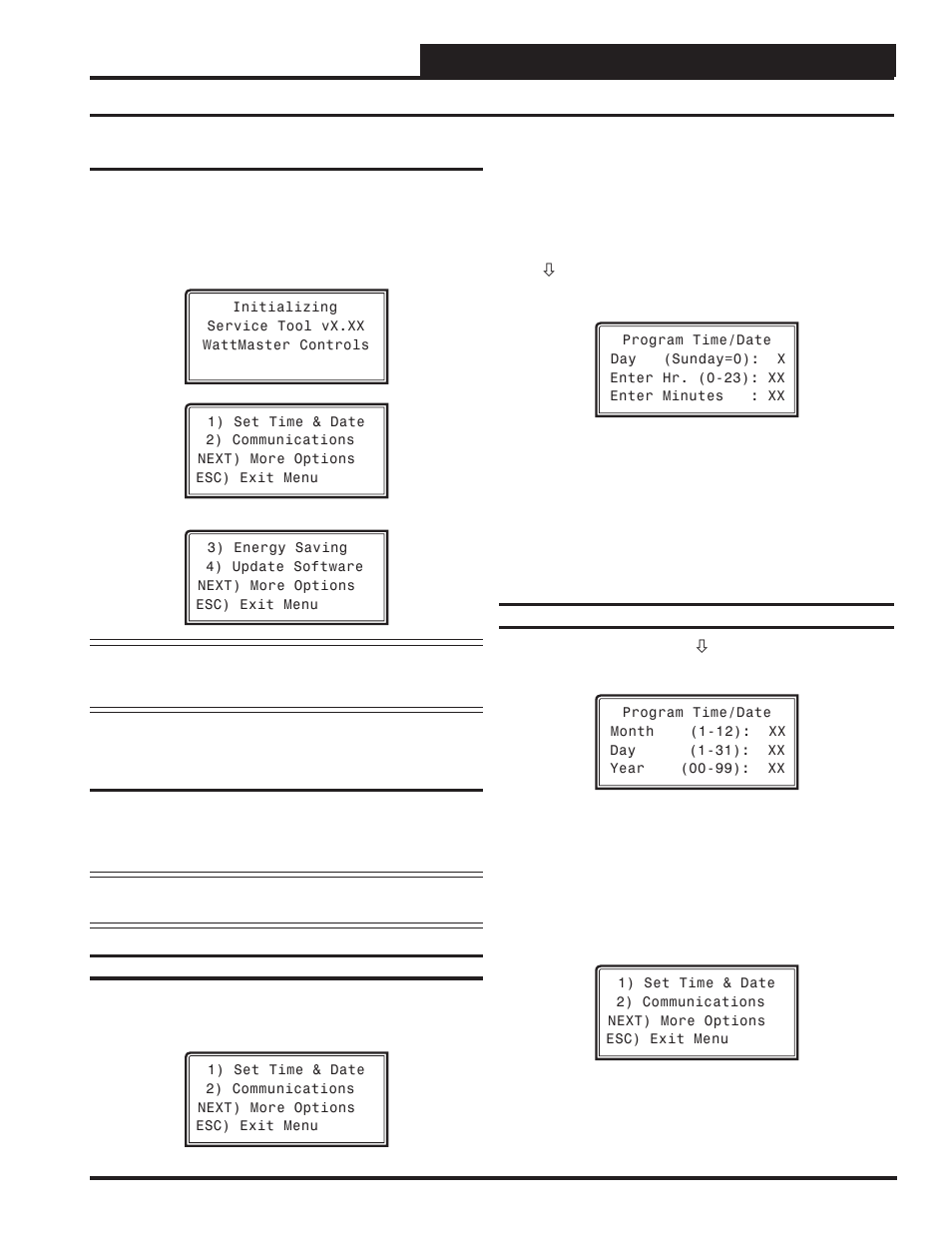 Modular service tool sd, Initialization & setting the time & date, Vav/cav/mua operator interface sd | 11 modular service tool initialization, Setting the time & date | Orion System VAV II Controller v.1 User Manual | Page 11 / 80