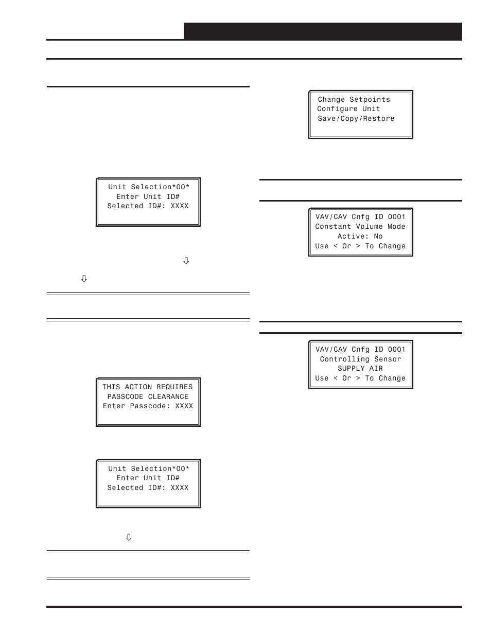 Vav/cav controller configuration, Vav/cav confi guration screens, Vav/cav/mua operator interface sd | 25 confi guration screens | Orion System VAV II Controller v.1 User Manual | Page 25 / 80