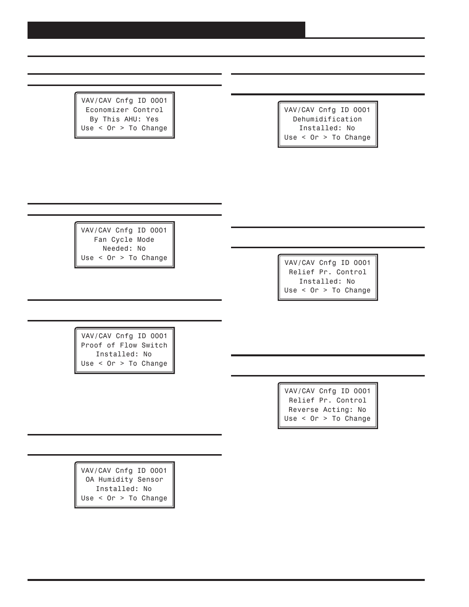 Vav/cav controller configuration, Vav/cav confi guration screens | Orion System VAV II Controller v.1 User Manual | Page 26 / 80