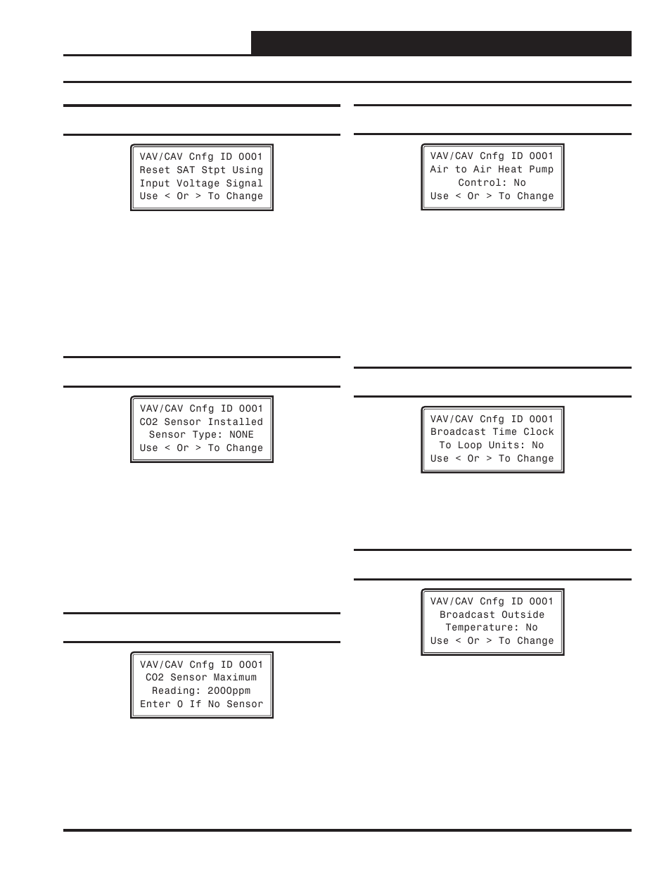 Vav/cav controller configuration, Vav/cav confi guration screens, Vav/cav/mua operator interface sd | Orion System VAV II Controller v.1 User Manual | Page 27 / 80