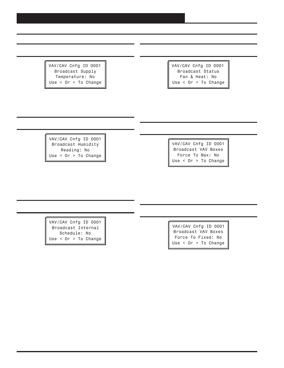 Vav/cav controller configuration, Vav/cav confi guration screens | Orion System VAV II Controller v.1 User Manual | Page 28 / 80