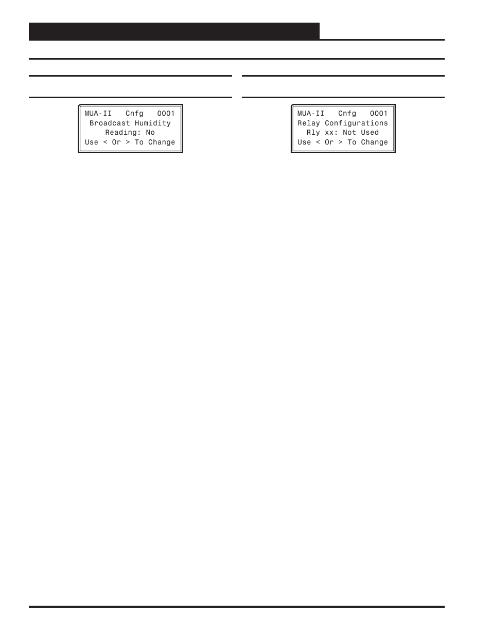 Mua ii controller configuration, Mua ii confi guration screens | Orion System VAV II Controller v.1 User Manual | Page 44 / 80
