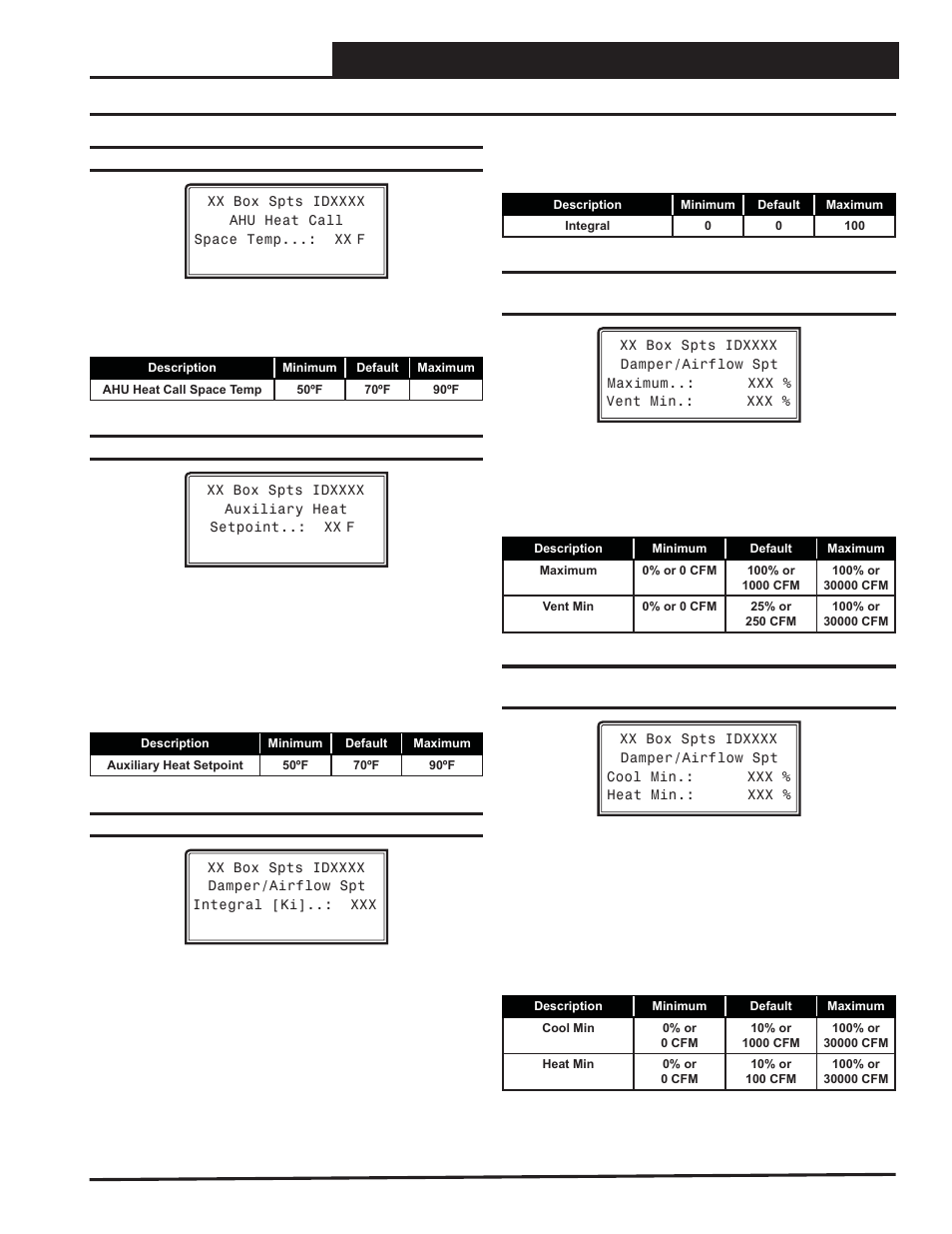 Vav/zone controller programming, Vav/zone setpoint screens, Vav/cav/mua operator interface sd 57 | Orion System VAV II Controller v.1 User Manual | Page 57 / 80
