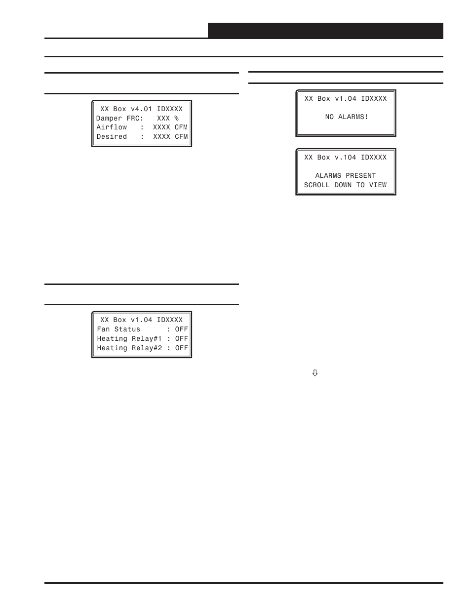 Vav/zone damper force, Vav/zone status screens, Vav/cav/mua operator interface sd | Orion System VAV II Controller v.1 User Manual | Page 61 / 80
