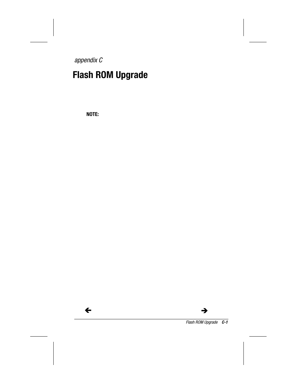 Appendix c, Flash rom upgrade | Compaq MP1400 User Manual | Page 67 / 69