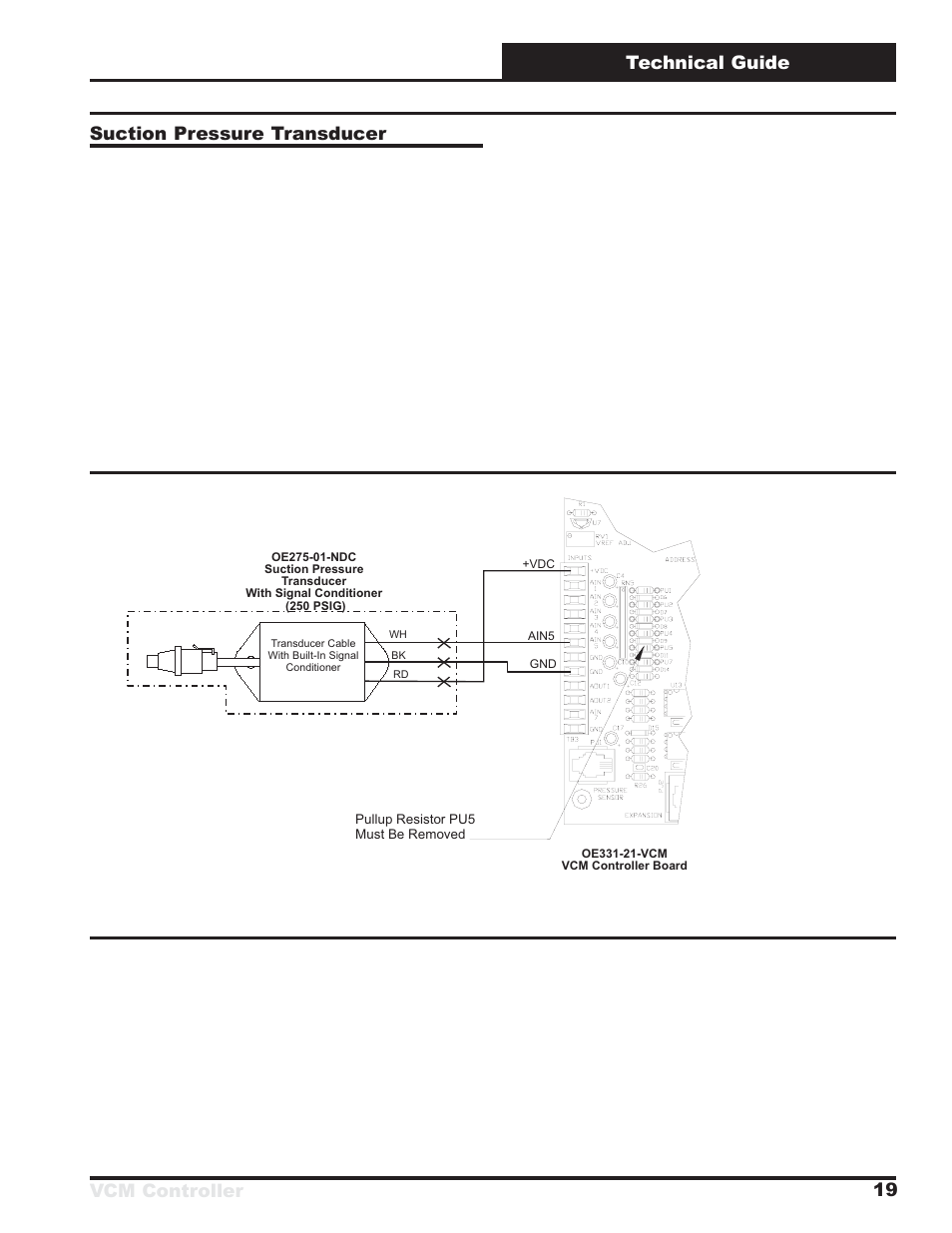 Vcm controller technical guide 19, Suction pressure transducer | Orion System VCM Controller User Manual | Page 19 / 60