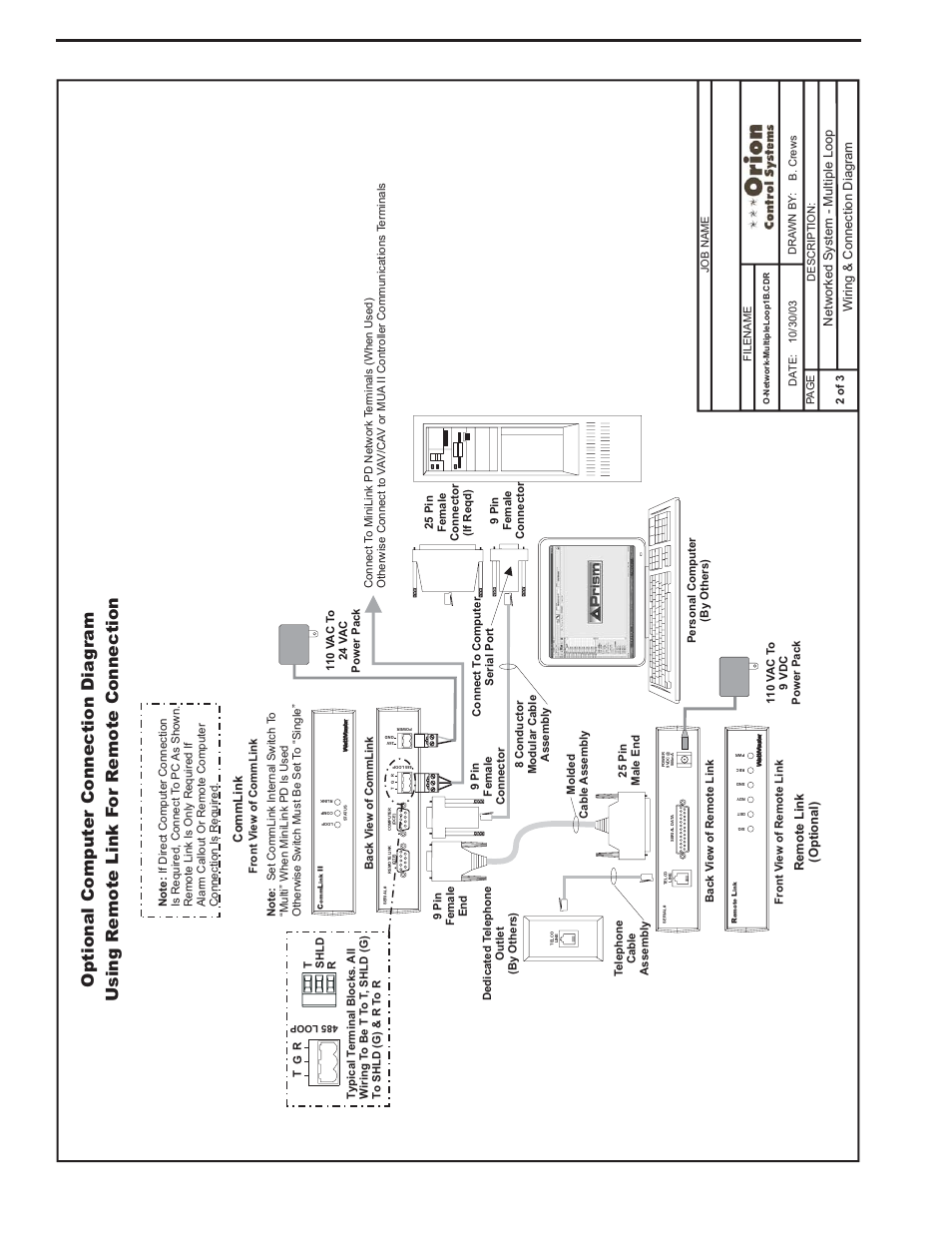 Component & system wiring 18, Controls | Orion System VCM Component User Manual | Page 18 / 96