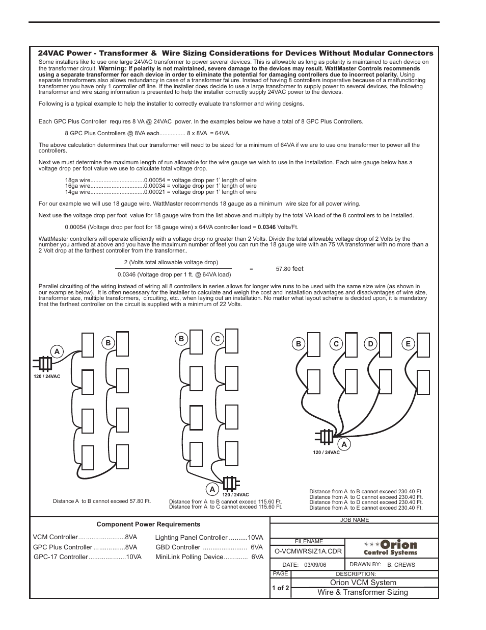 Component & system wiring 28 | Orion System VCM Component User Manual | Page 28 / 96