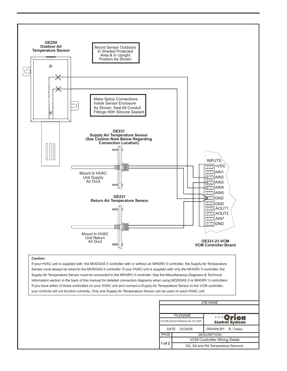 Component & system wiring 34 | Orion System VCM Component User Manual | Page 34 / 96