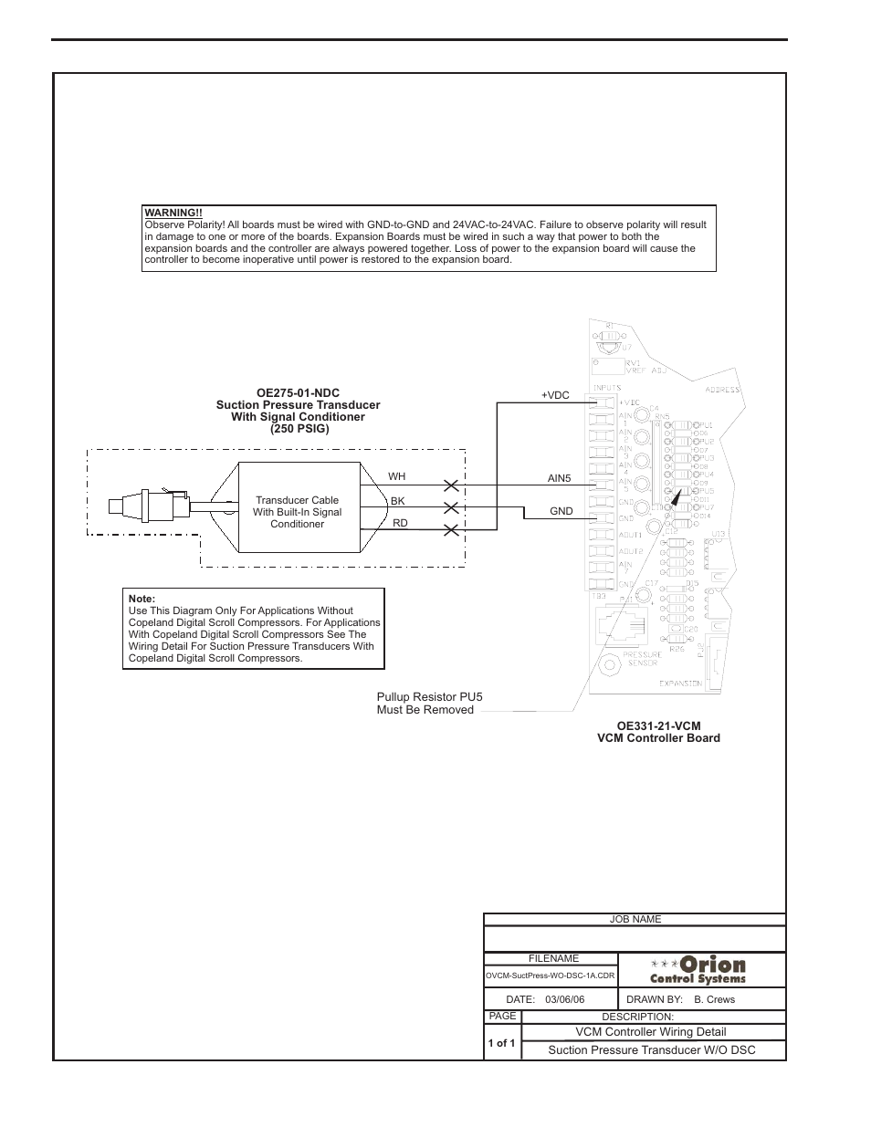 Component & system wiring 38 | Orion System VCM Component User Manual | Page 38 / 96
