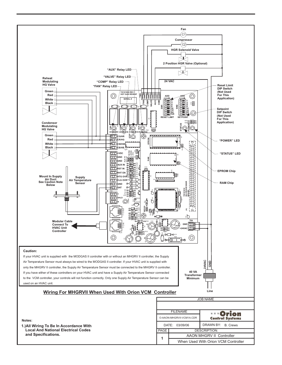 Component & system wiring 86, Caution | Orion System VCM Component User Manual | Page 86 / 96