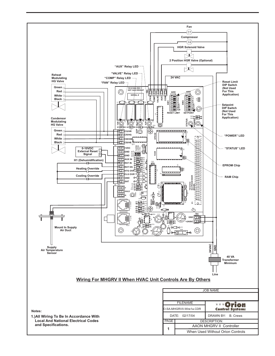 Component & system wiring 87 | Orion System VCM Component User Manual | Page 87 / 96