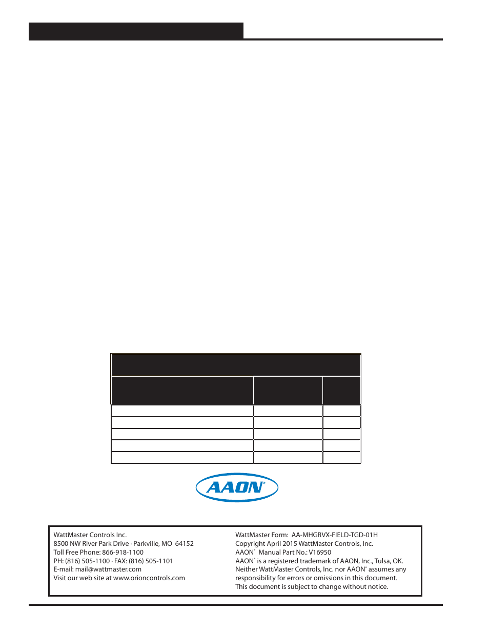 Orion System MHGRV-X User Manual | Page 2 / 26