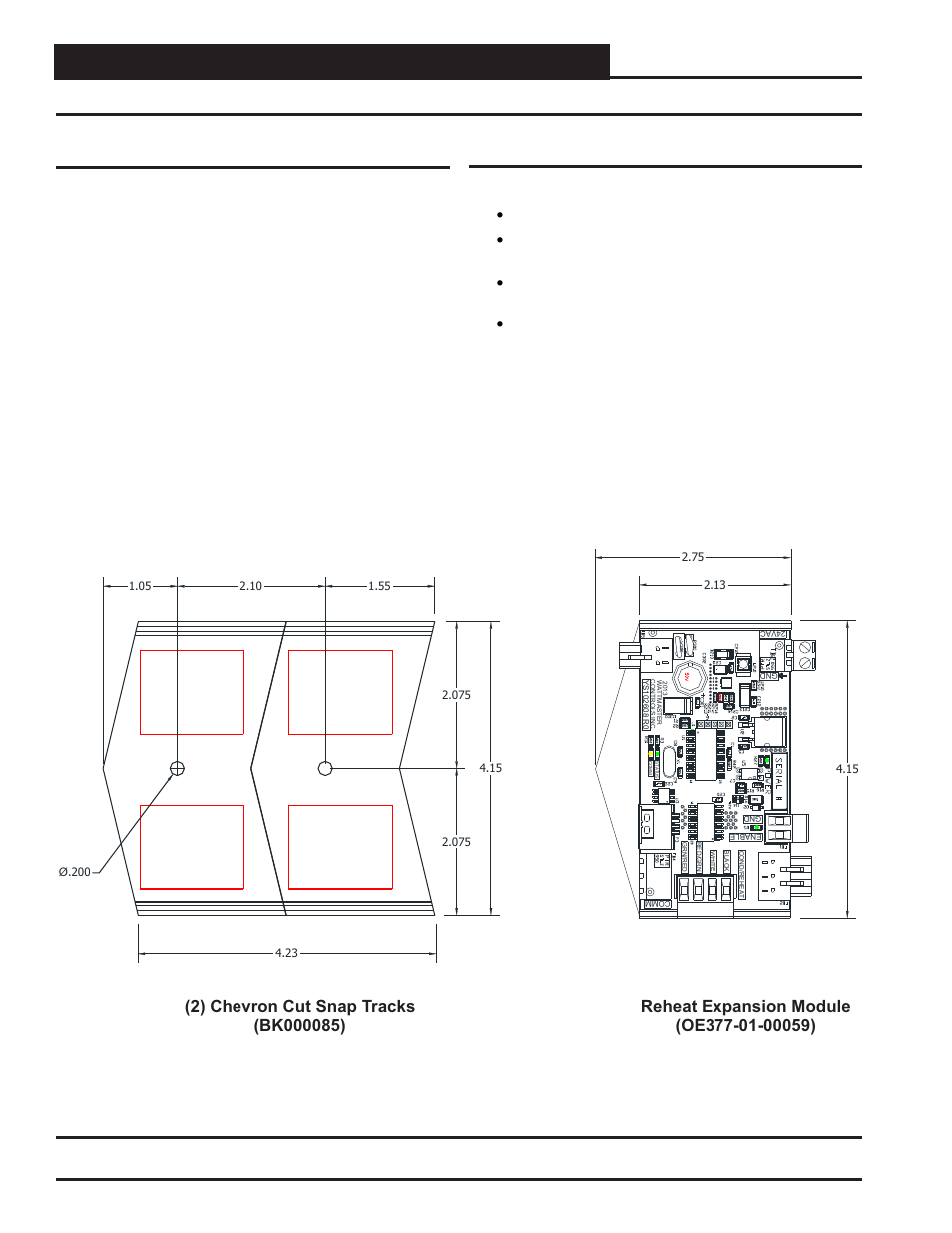 Appendix c - reheat expansion module, Features & dimensions, Mhgrv-x field technical guide 20 overview | Features | Orion System MHGRV-X User Manual | Page 20 / 26