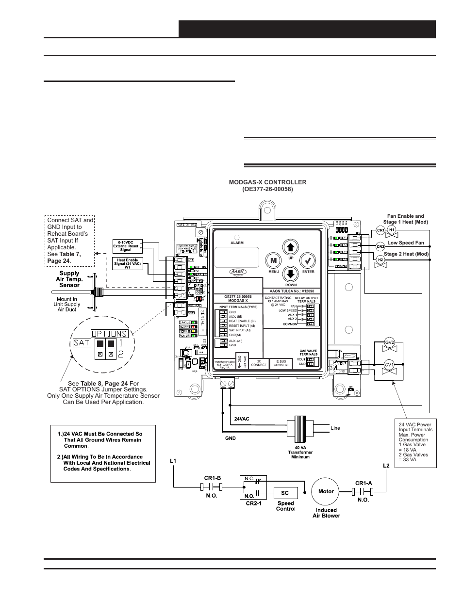 Wiring, Two modulating staged valves - stand-alone wiring, Modgas-x field technical guide | Two modulating staged valves wiring | Orion System MODGAS-X User Manual | Page 11 / 28