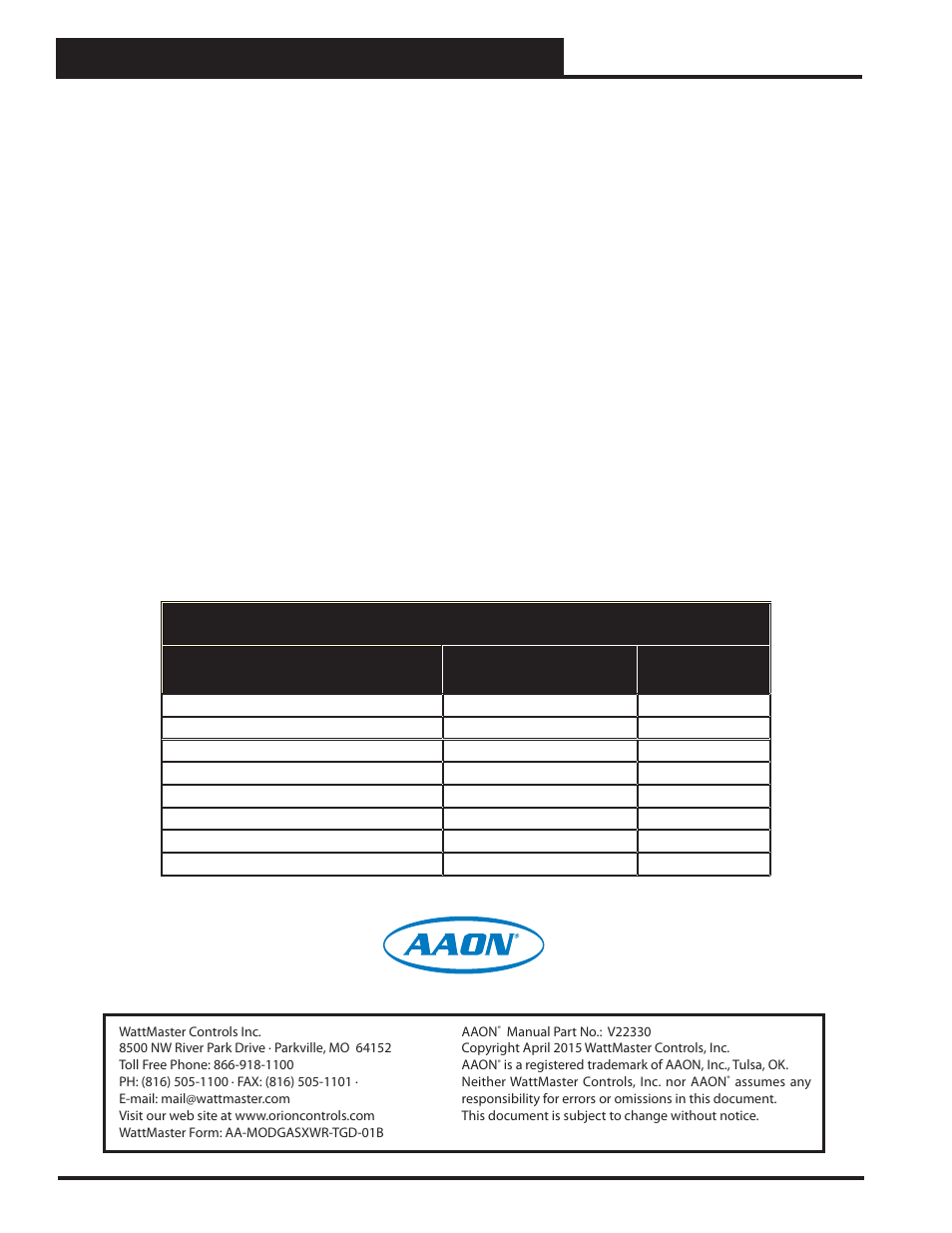 Orion System MODGAS-XWR User Manual | Page 2 / 28