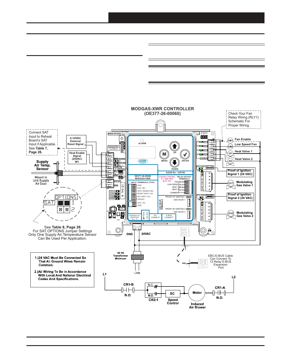 Wiring, Two modulating valves staged - stand-alone wiring, Modgas-xwr technical guide | Orion System MODGAS-XWR User Manual | Page 7 / 28