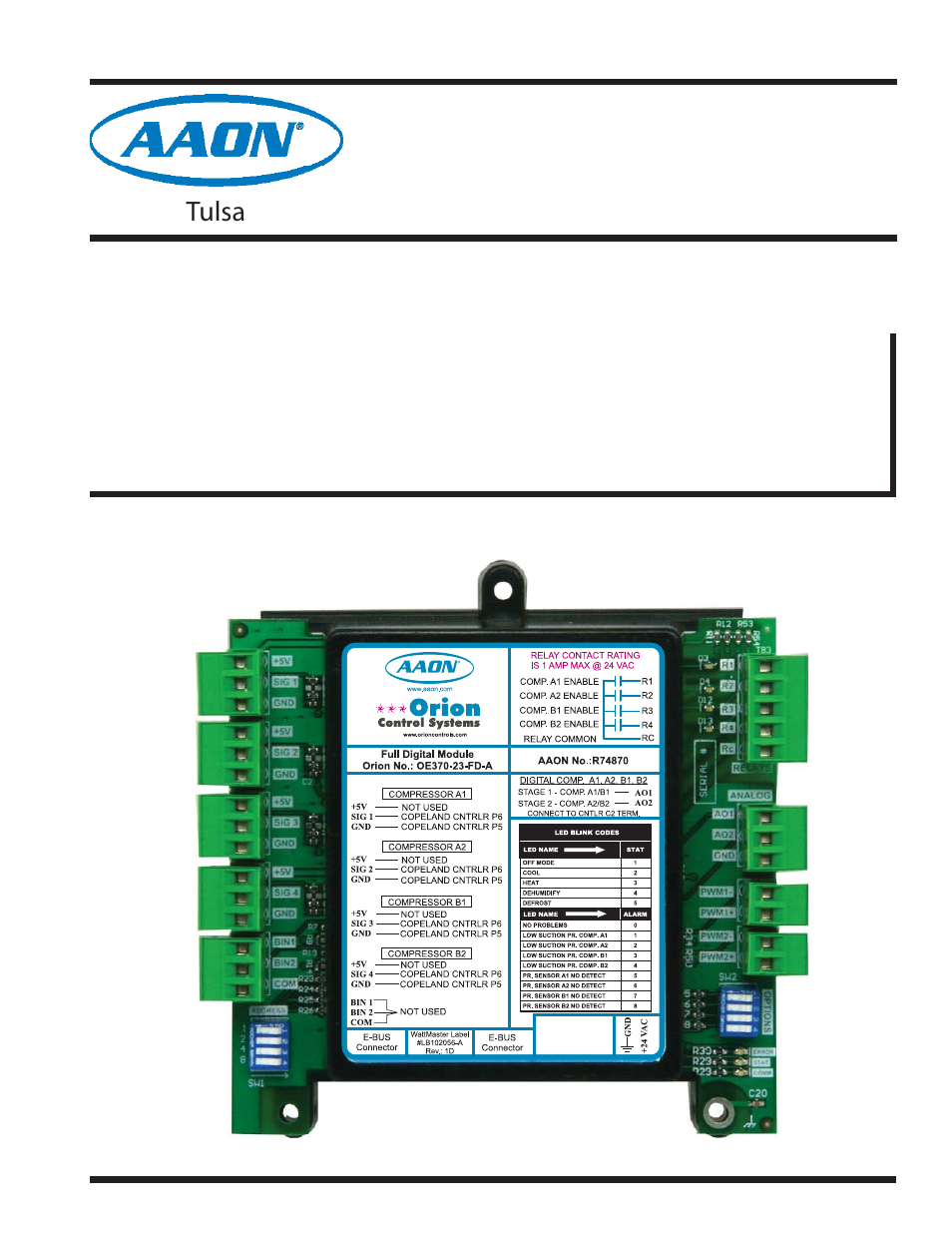 Orion System Full Digital Module User Manual | 16 pages