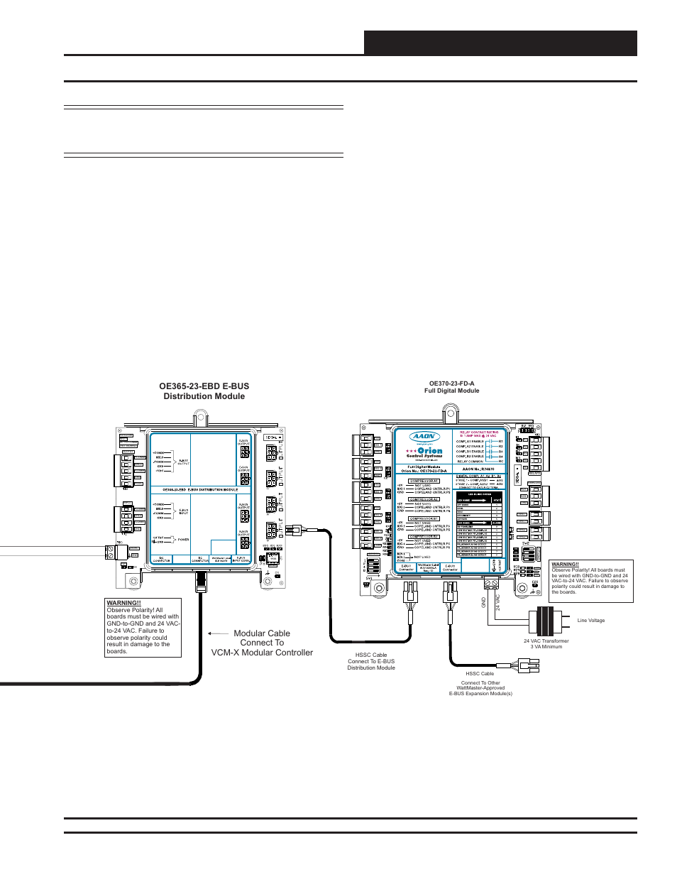 Installation and wiring, Technical guide full digital module 7, Modular cable connect to vcm-x modular controller | Orion System Full Digital Module User Manual | Page 7 / 16