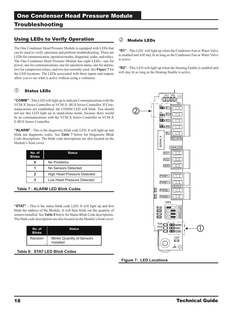 One condenser head pressure module, Troubleshooting | Orion System One Condenser Head Pressure Module User Manual | Page 18 / 24