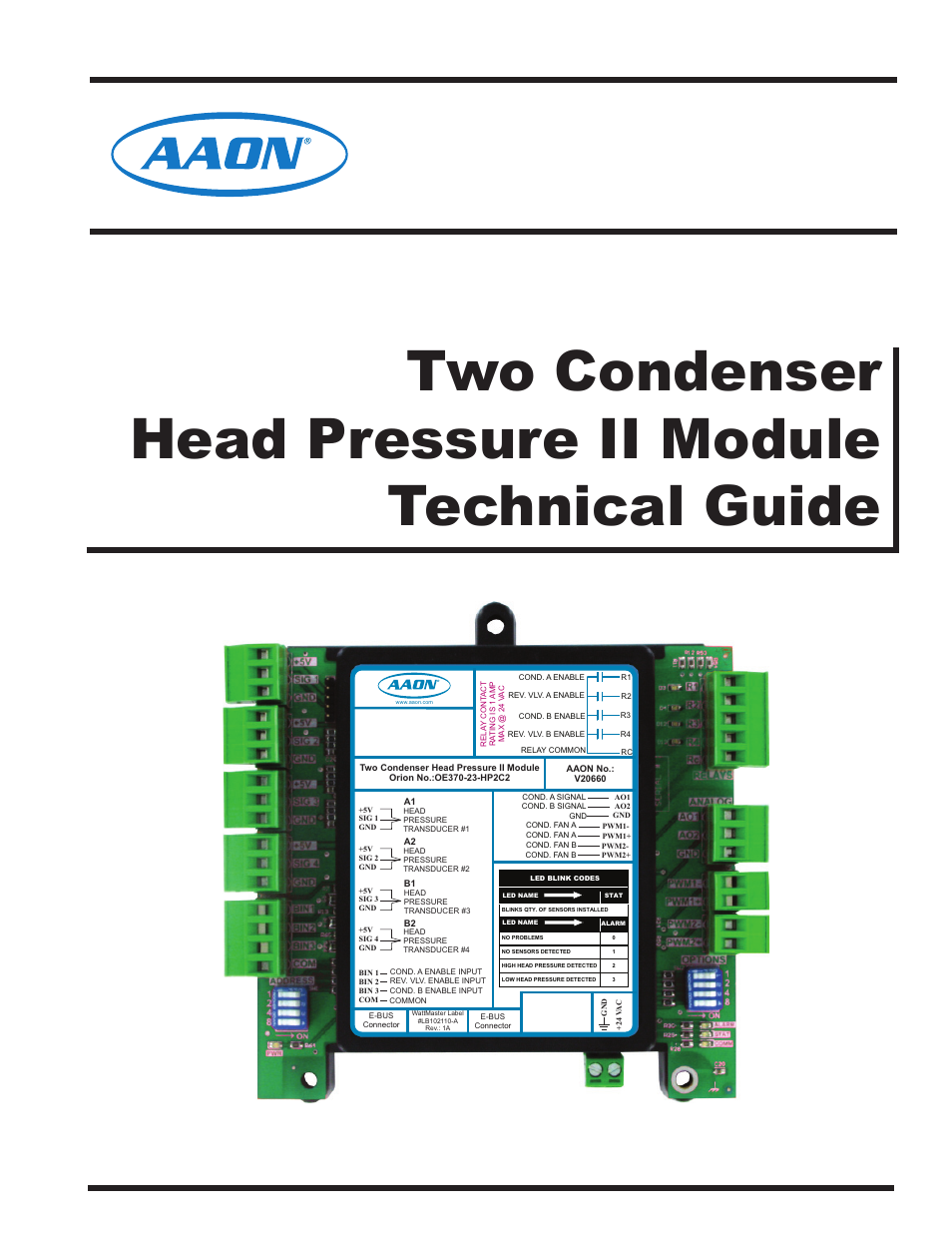 Orion System Two Condenser Head Pressure II Module User Manual | 16 pages