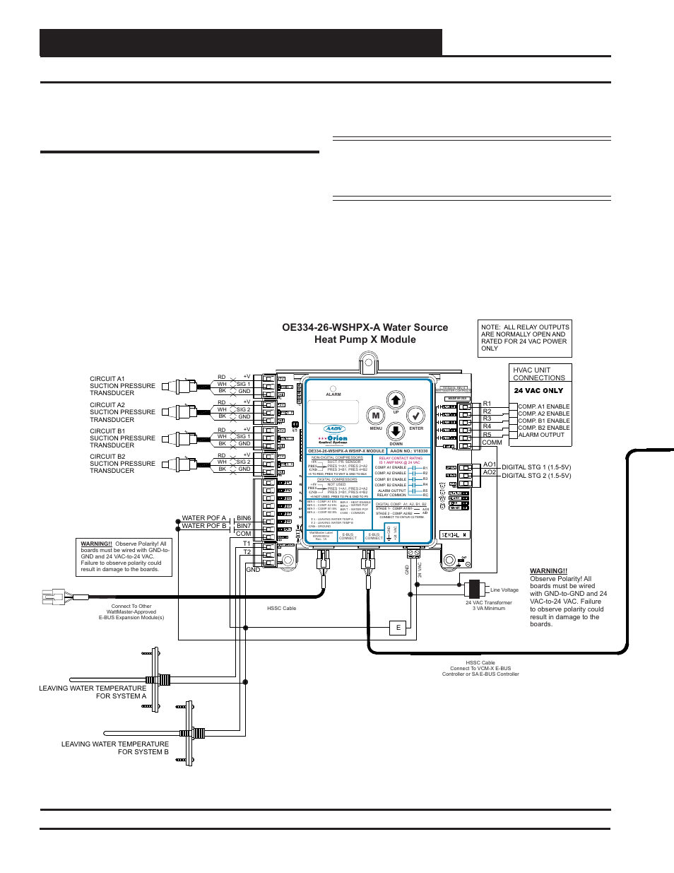 Wshp-x module, Installation and wiring, Technical guide 14 | Orion System Water Source Heat Pump X Module User Manual | Page 14 / 32