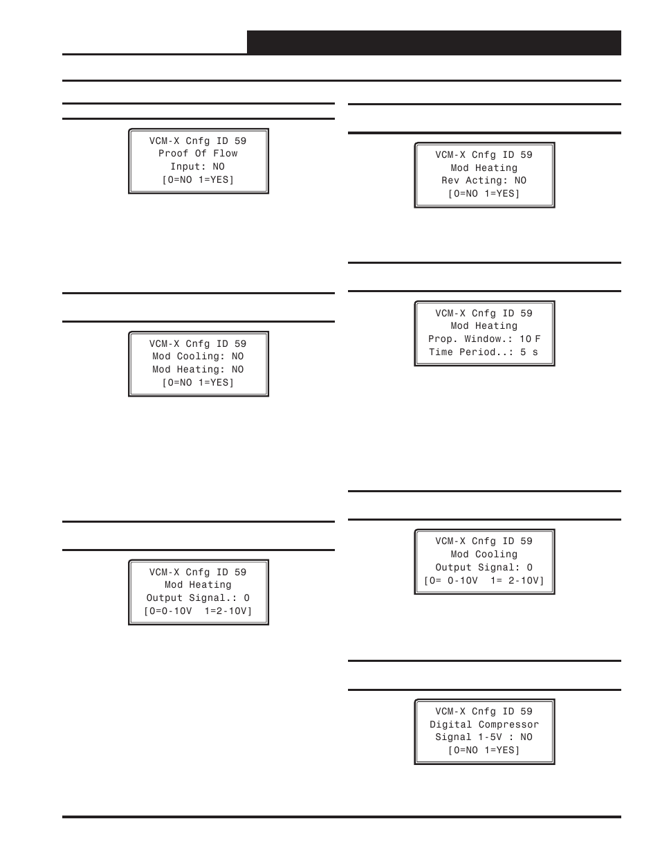 Vcm-x configuration, Vcm-x confi guration screens, Vcm-x / rne operator interfaces technical guide | Orion System VCM-X/RNE Operator Interfaces User Manual | Page 21 / 84