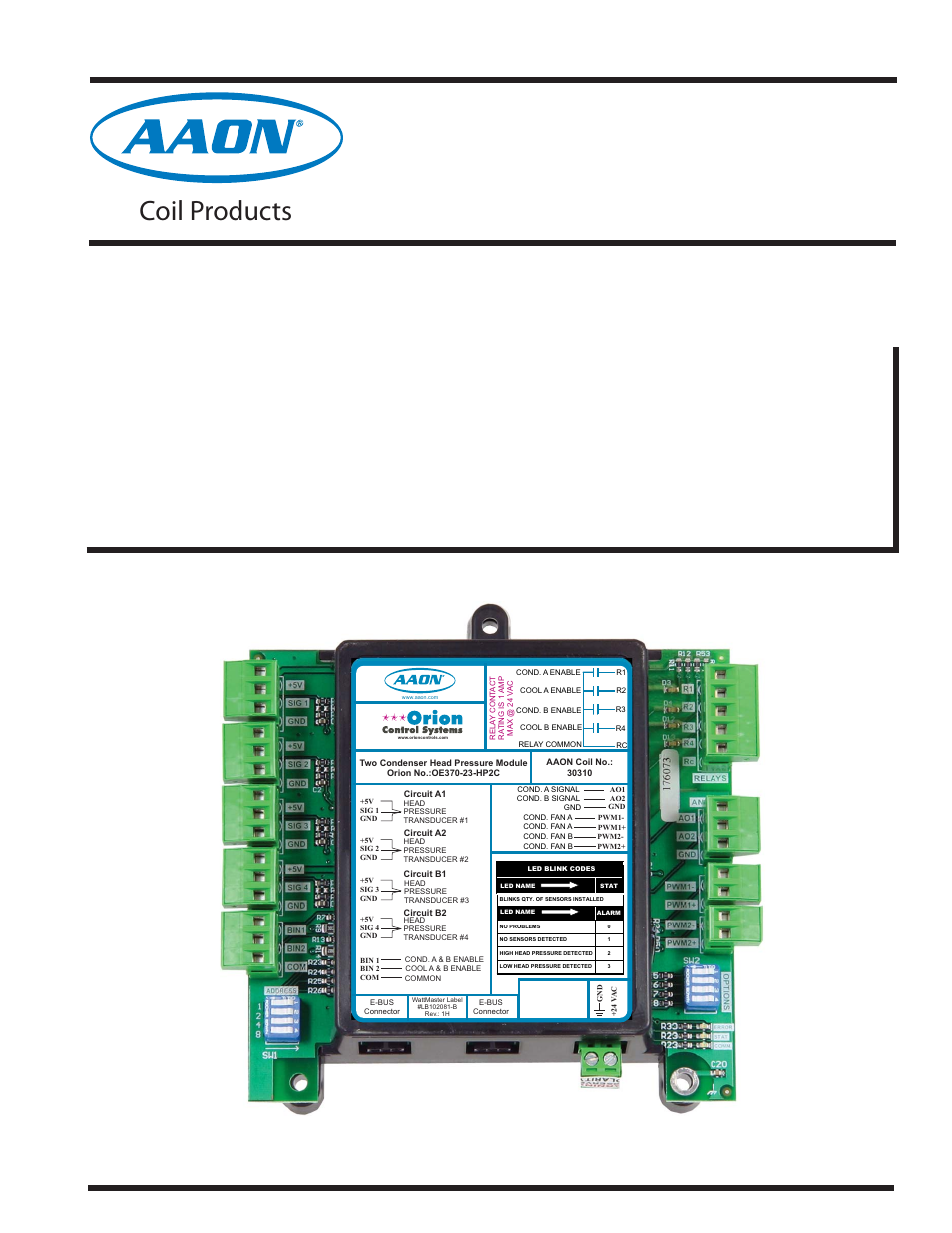 Orion System Two Condenser Head Pressure Module User Manual | 24 pages