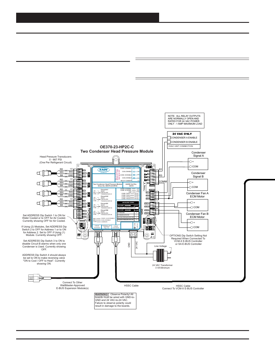 Two condenser head pressure module, Technical guide 8, Condenser fan a ecm motor | Condenser fan b ecm motor, Condenser signal b, Condenser signal a | Orion System Two Condenser Head Pressure Module User Manual | Page 8 / 24