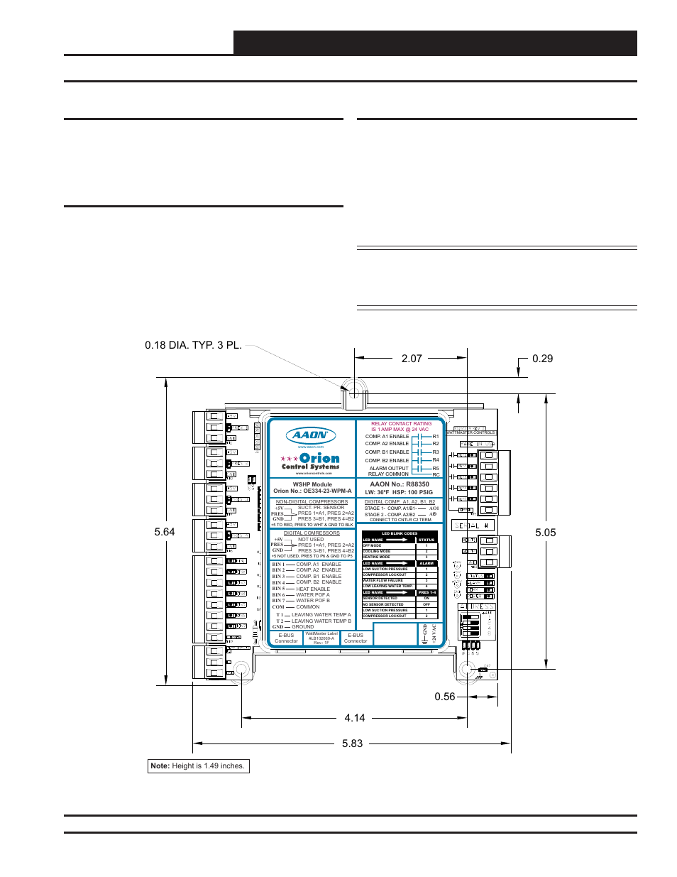 Water source heat pump module, Installation & wiring, Technical guide | Power supply, Environmental requirements, Mounting, Figure 2: water source heat pump module dimensions | Orion System Water Source Heat Pump Module Tulsa User Manual | Page 5 / 20