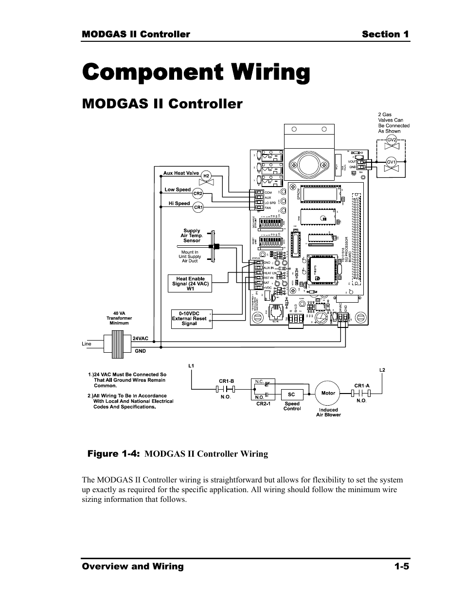 Component wiring, Modgas ii controller | Orion System MODGAS II User Manual | Page 9 / 22