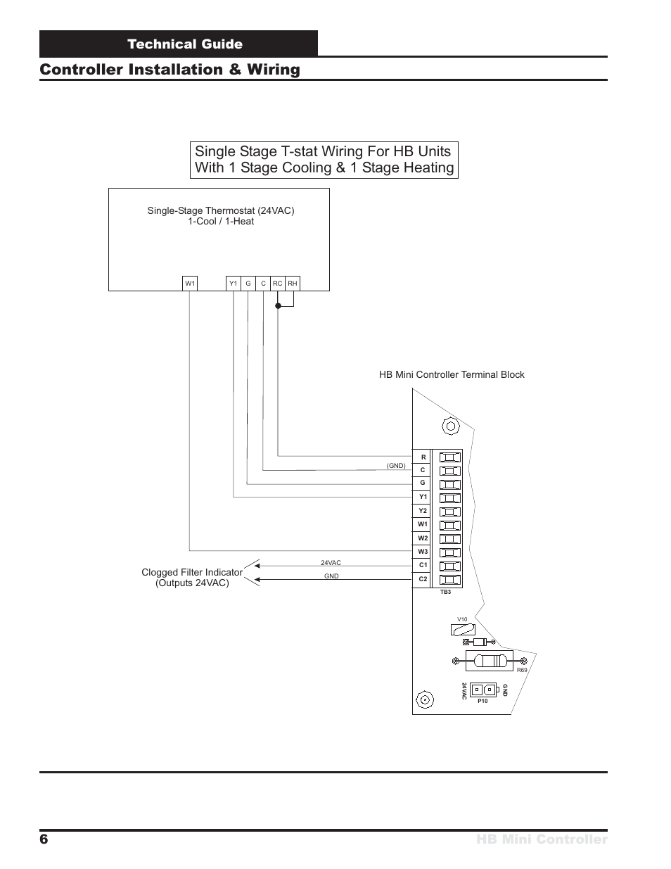 Controller installation & wiring, Technical guide hb mini controller 6 | Orion System HB Mini User Manual | Page 6 / 24