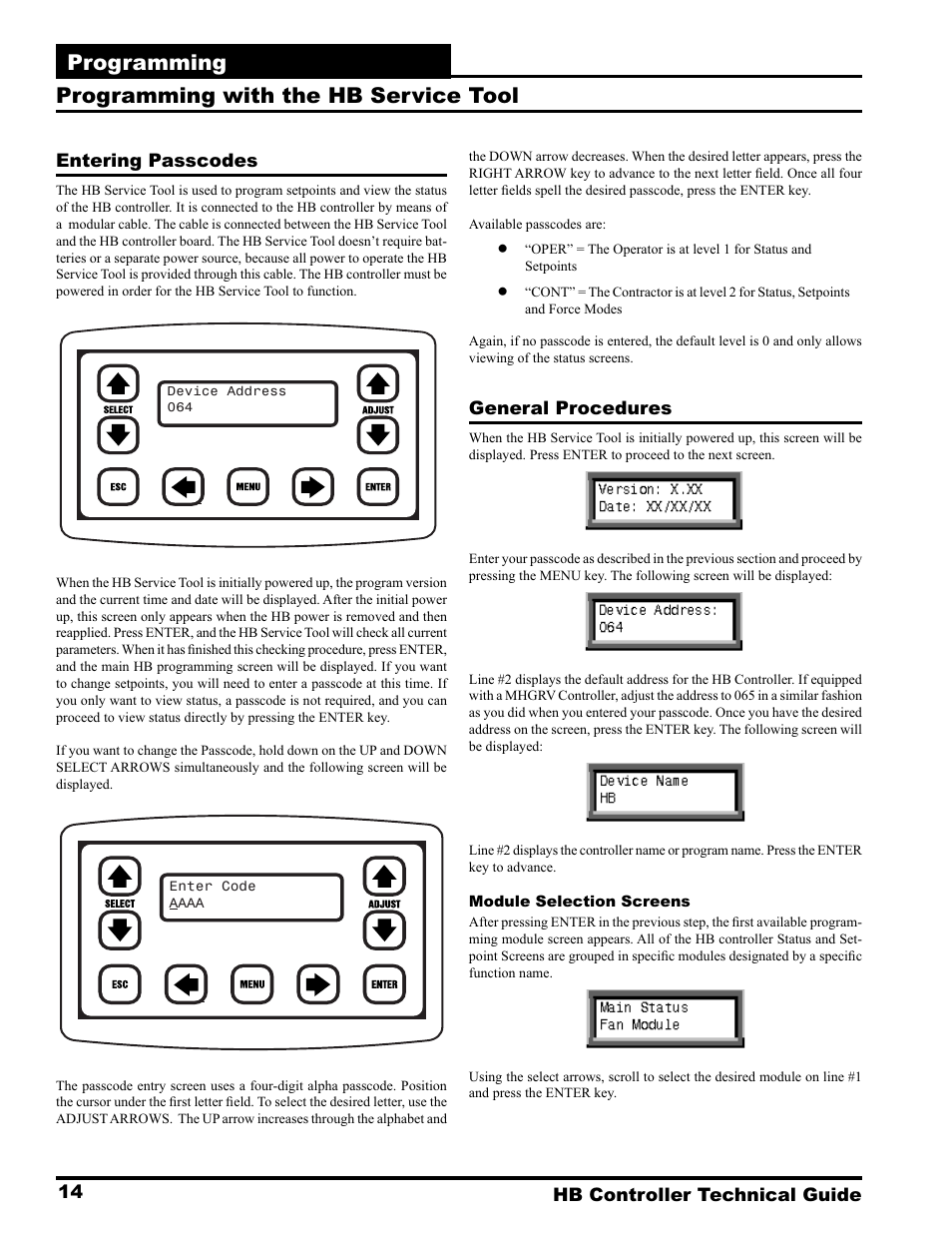 Programming, Programming with the hb service tool | Orion System HB Controller User Manual | Page 14 / 48