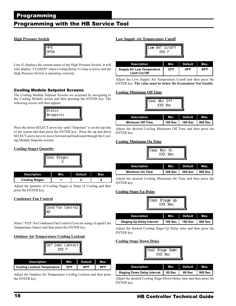 Programming, Programming with the hb service tool, 18 hb controller technical guide | Zone | Orion System HB Controller User Manual | Page 18 / 48