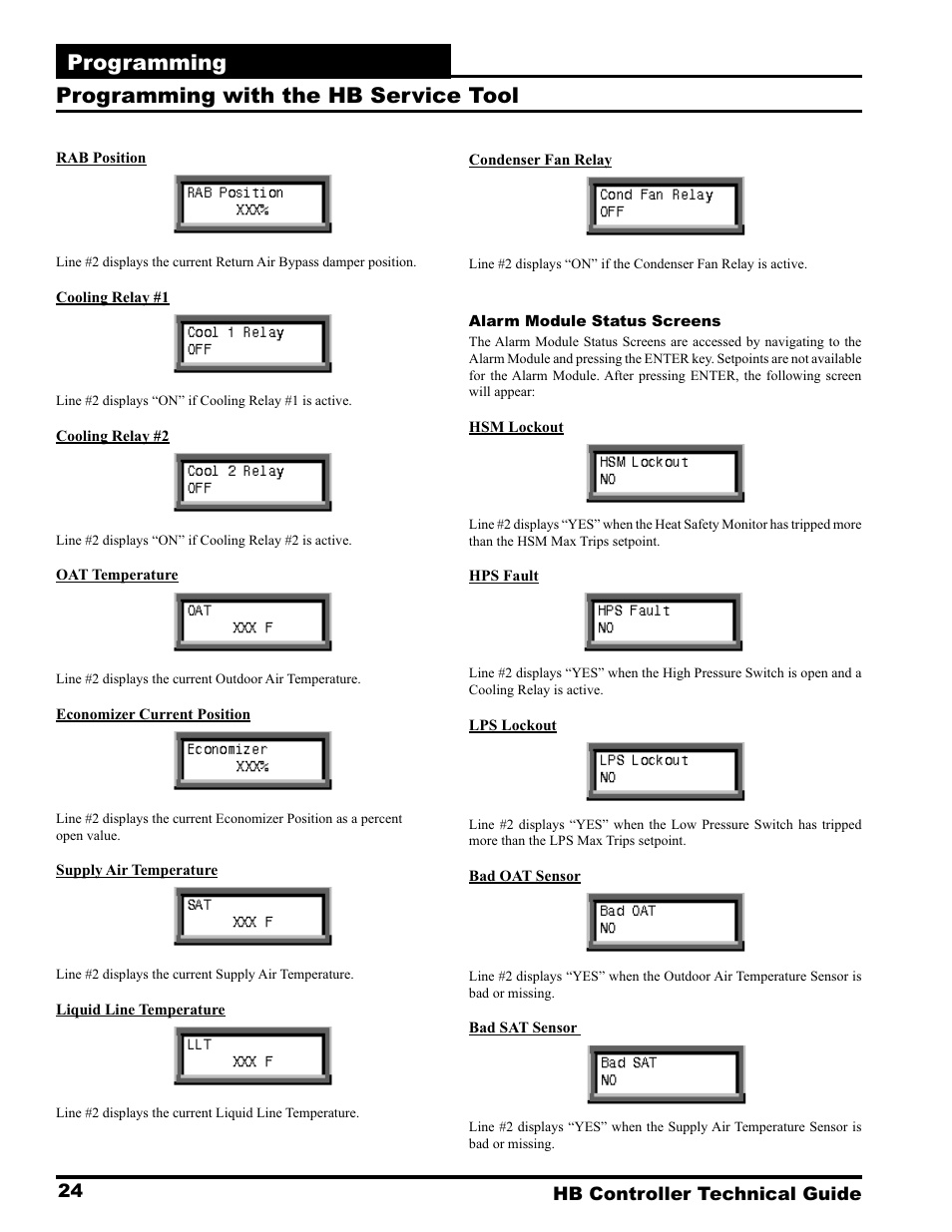 Programming, Programming with the hb service tool | Orion System HB Controller User Manual | Page 24 / 48