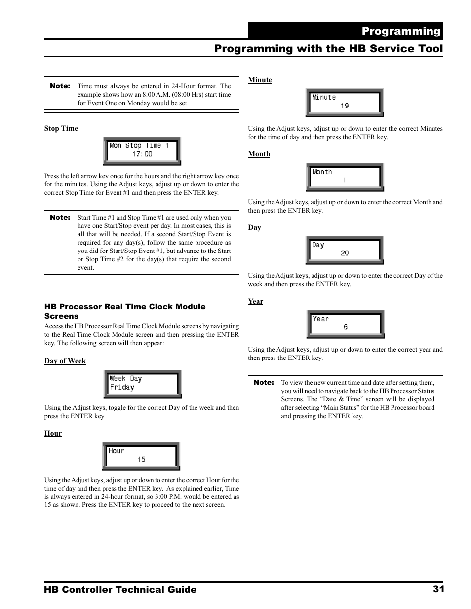 Programming, Programming with the hb service tool | Orion System HB Controller User Manual | Page 31 / 48