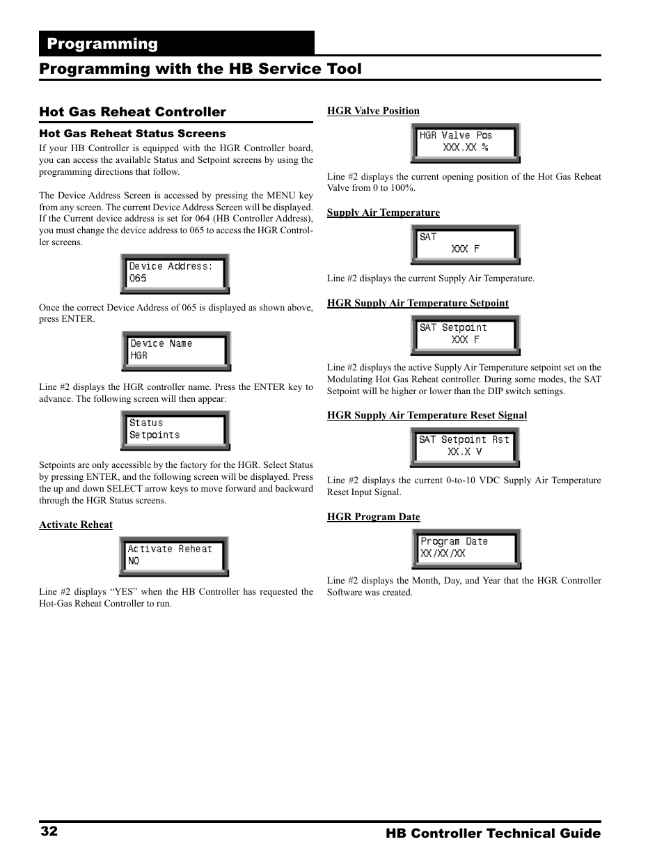 Programming, Programming with the hb service tool | Orion System HB Controller User Manual | Page 32 / 48